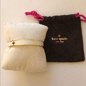 Kate spade white and gold bangle
